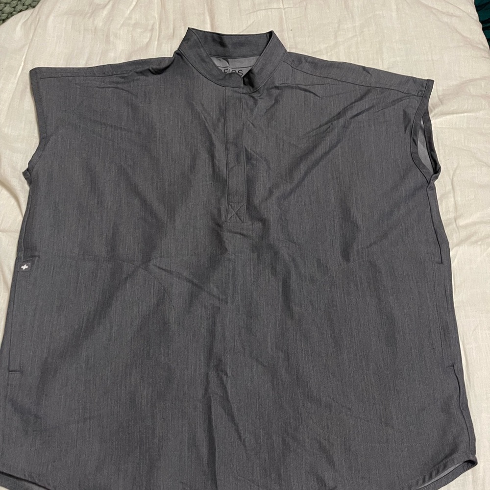 X-Small Grey Rafaela Oversized Scrub Top FIGS